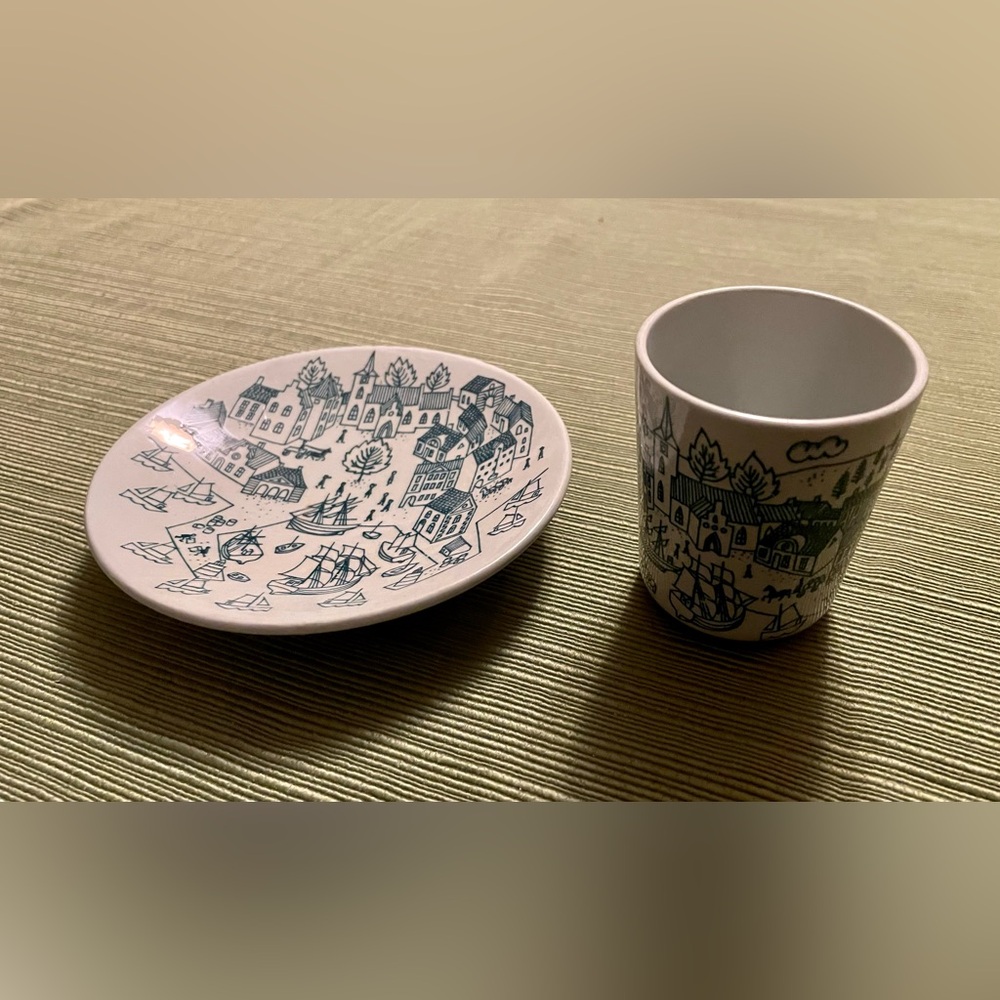 Collectible Nymolle Art Faience Hoyrup cup and saucer set